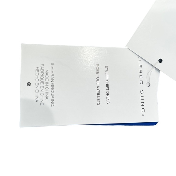 Alfred Sung Eyelet Sleeveless Shift Dress NWT - Picture 10 of 12